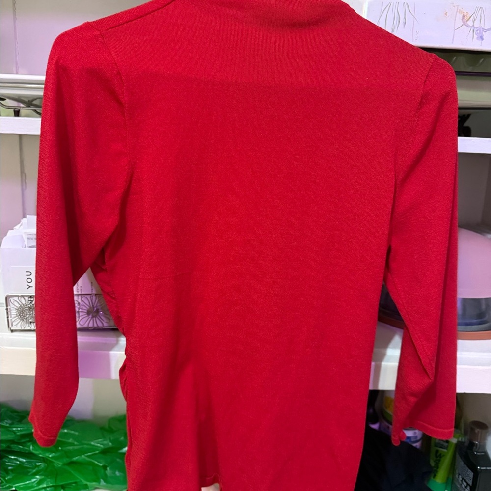 Red Ruched Top - Picture 2 of 2